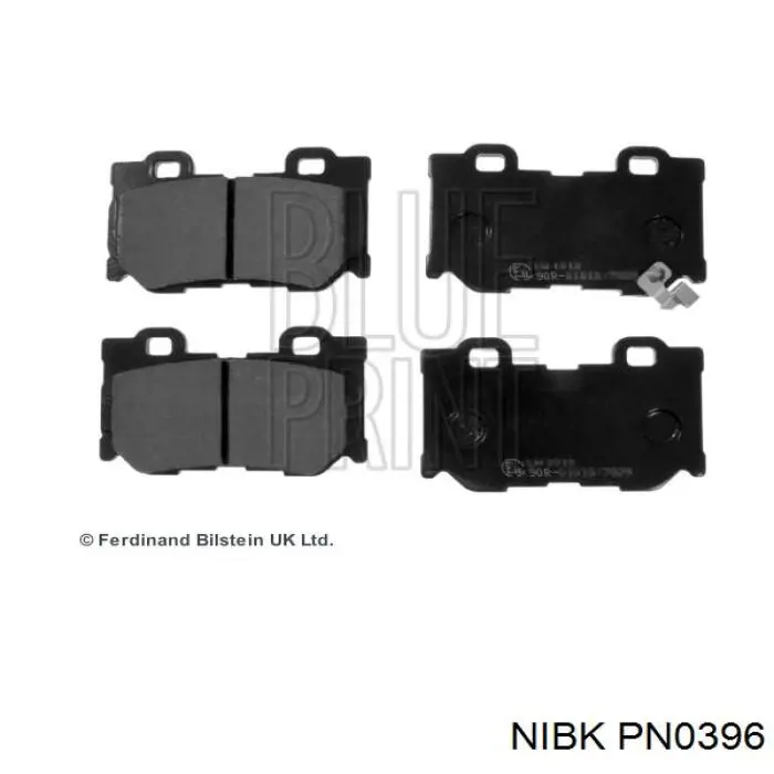 PN0396 Nibk Колодки тормозные дисковые комплект