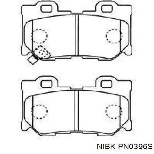 Задние тормозные колодки PN0396S Nibk