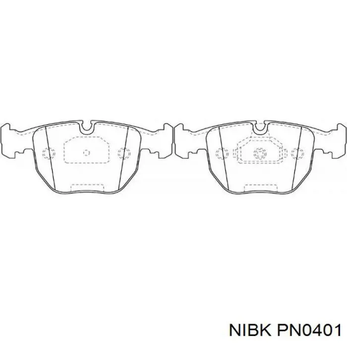 Купить PN0401 Nibk Колодки тормозные