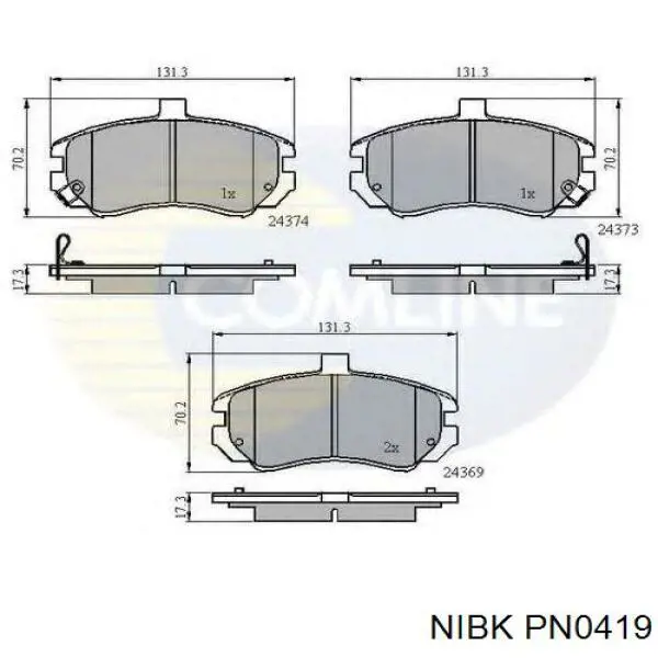 Колодки Nibk PN0419 цена, от 16.78 USD