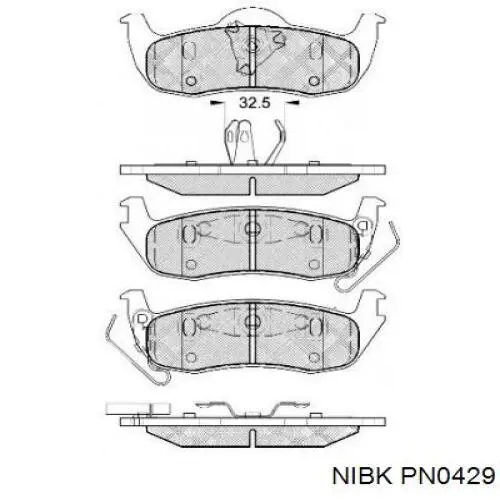 Задние тормозные колодки PN0429 Nibk