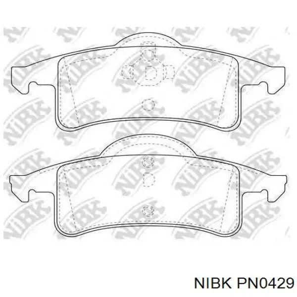 Колодки дисковые  Nibk PN0429 цена, от 26.84 USD