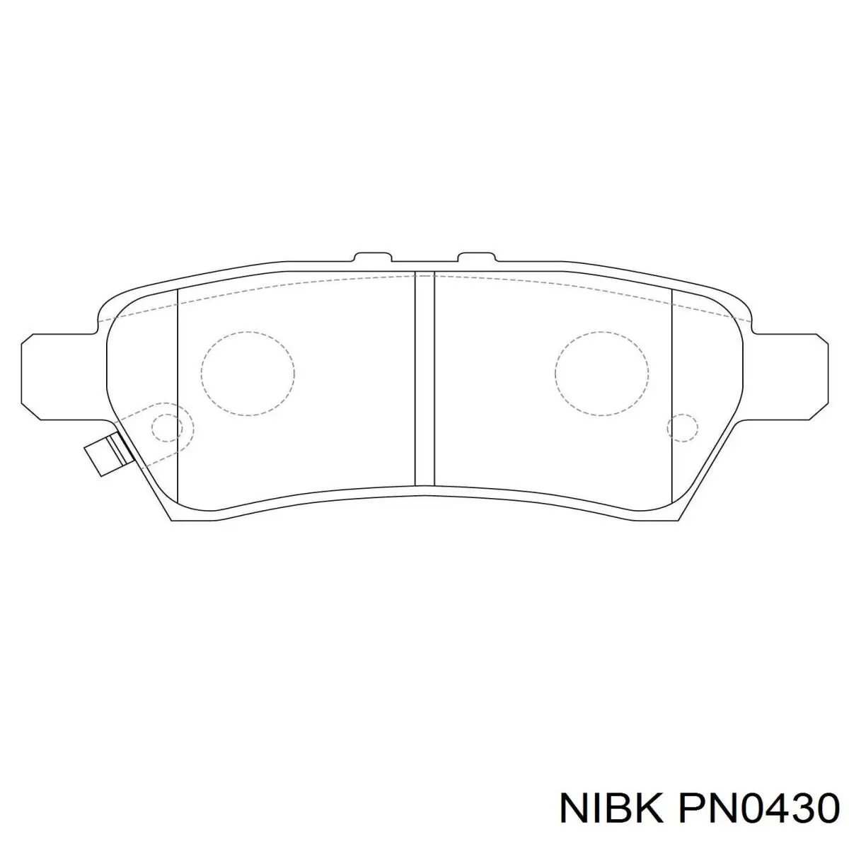 Задние тормозные колодки PN0430 Nibk