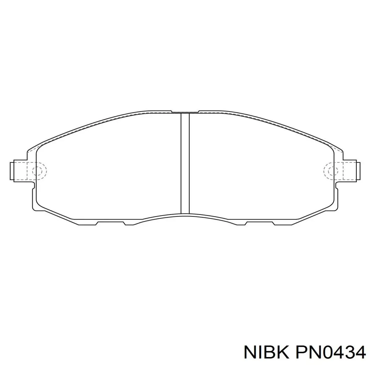 PN0434 Nibk колодки тормозные передние дисковые