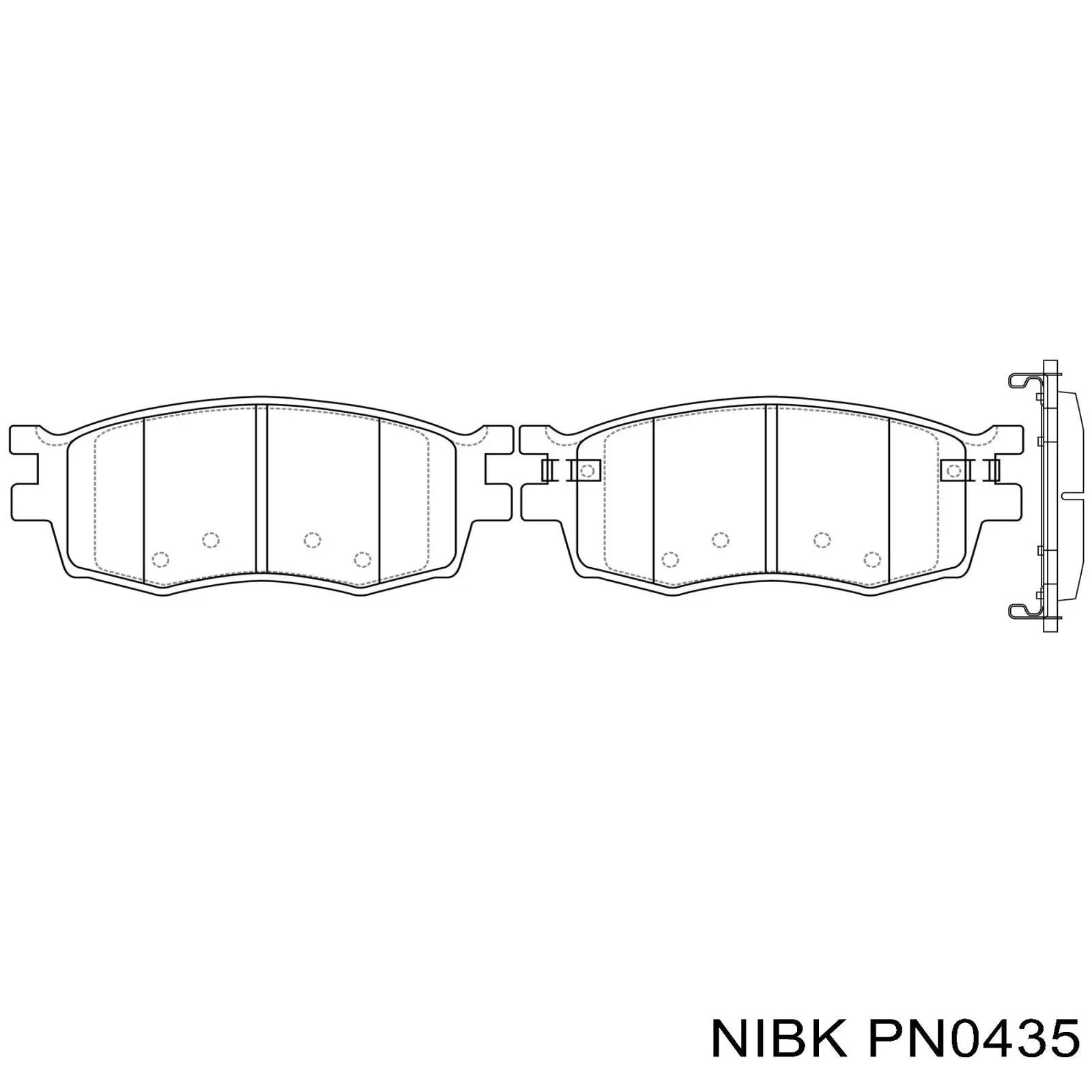 Купить PN0435 Nibk Колодки тормозные