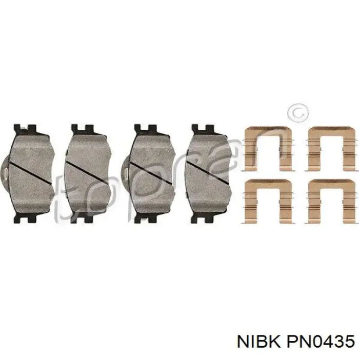 Передние тормозные колодки PN0435 Nibk