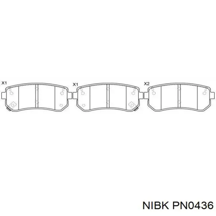 Задние тормозные колодки PN0436 Nibk