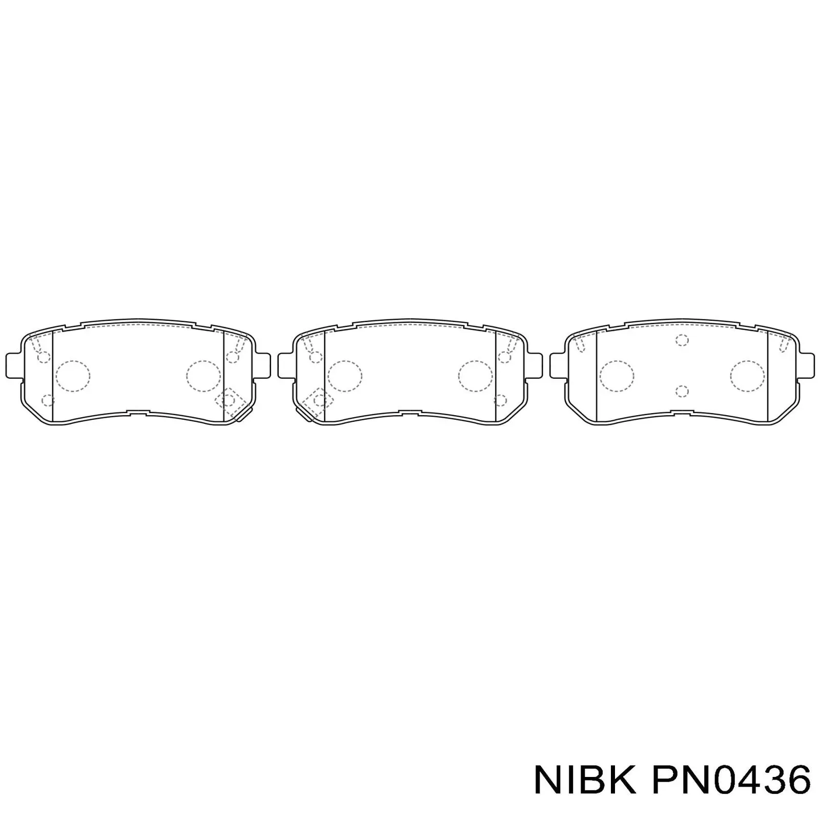 PN0436 Nibk Колодки тормозные дисковые комплект