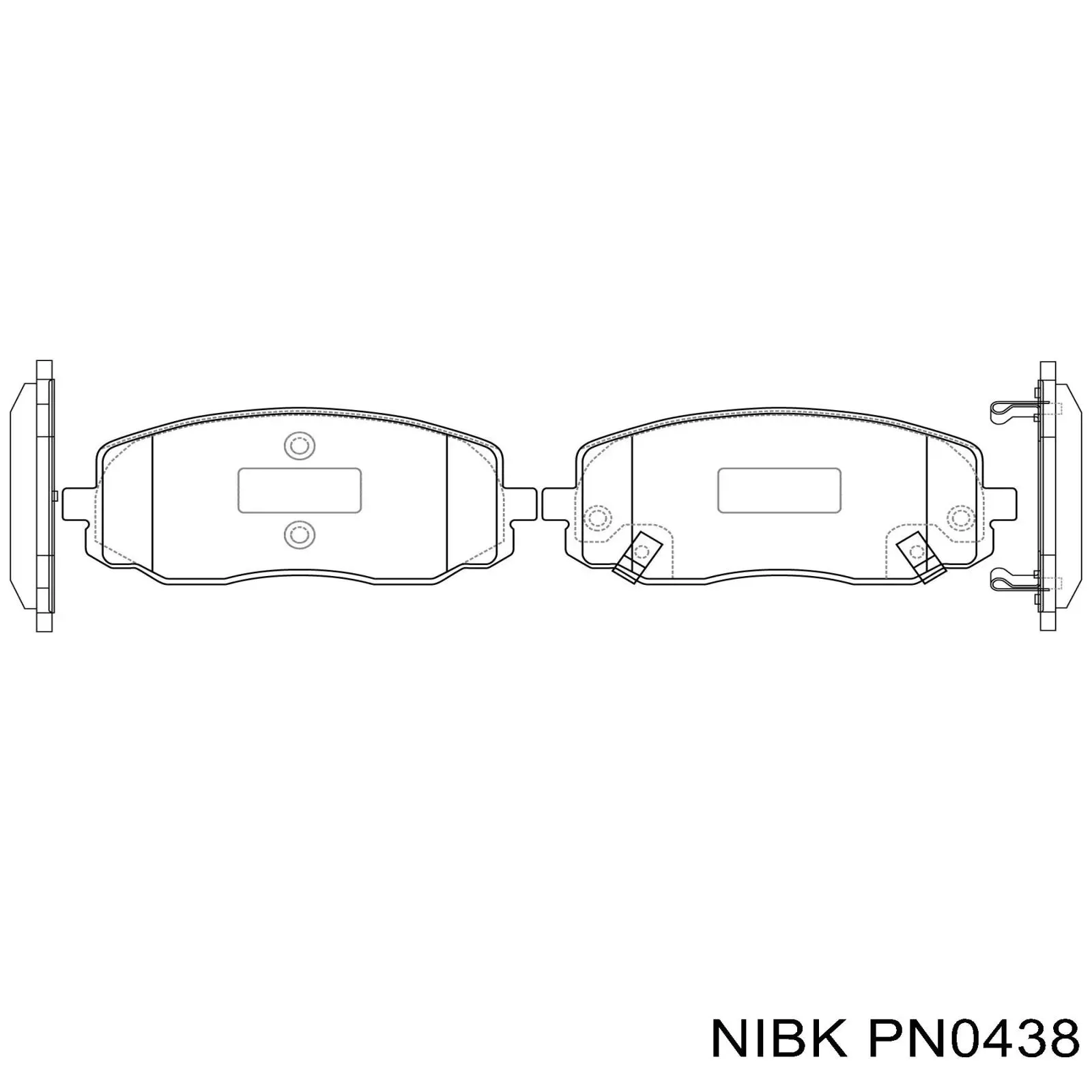PN0438 Nibk колодки тормозные передние дисковые