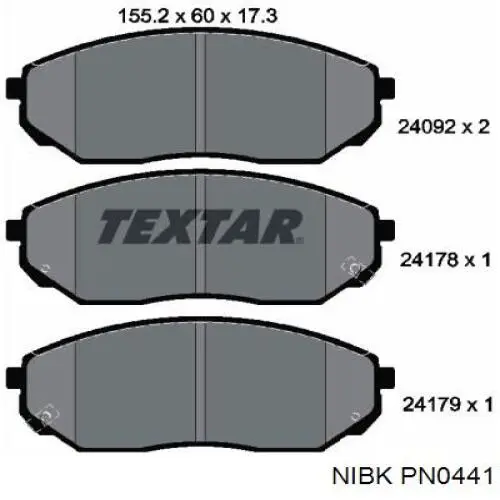 PN0441 Nibk Колодки передние
