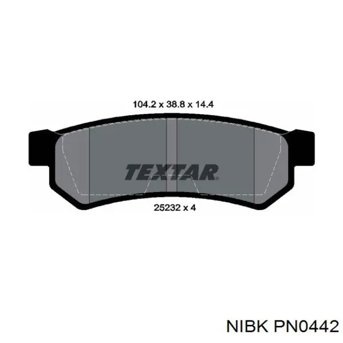 PN0442 Nibk Колодки тормозные дисковые комплект