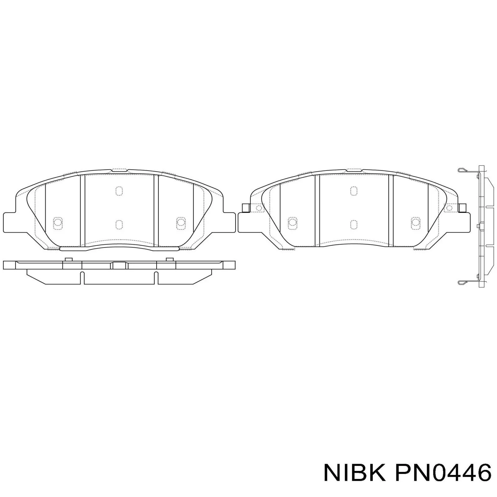 Купить PN0446 Nibk Колодки тормозные