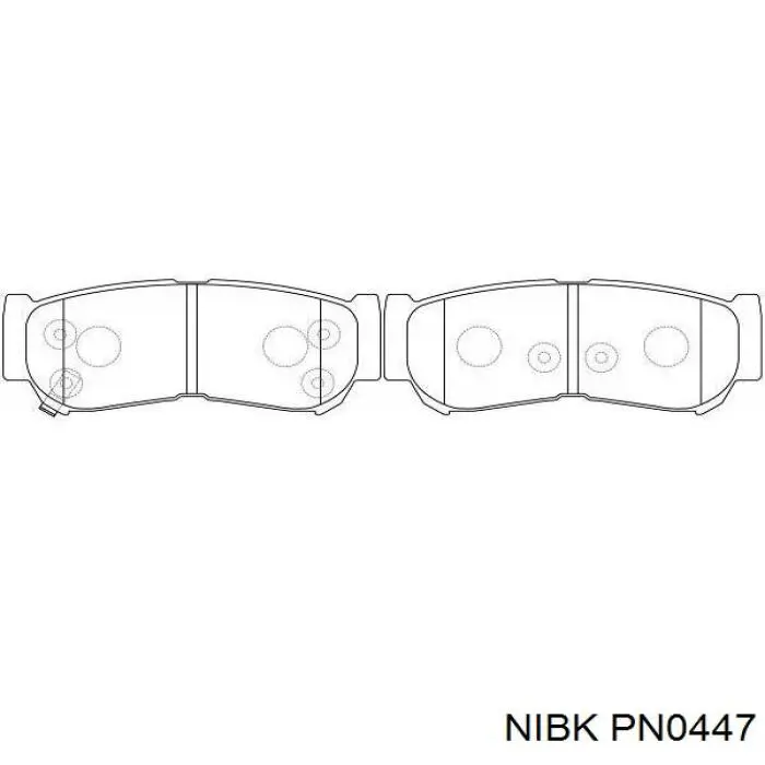 Купить PN0447 Nibk Колодки тормозные задние, дисковые