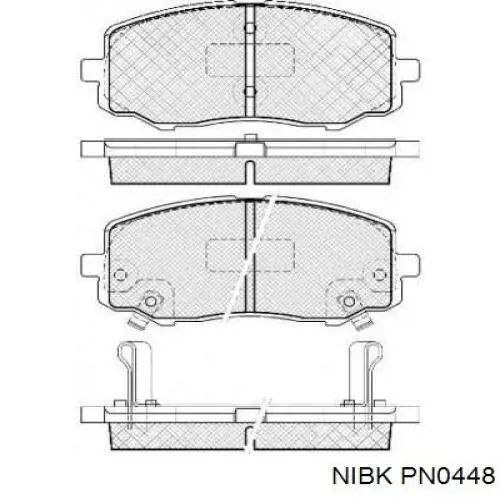 PN0448 Nibk колодки тормозные передние дисковые
