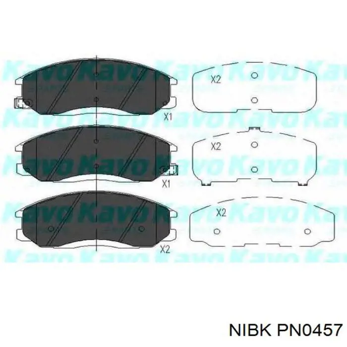 Купить PN0457 Nibk Колодки тормозные задние, дисковые