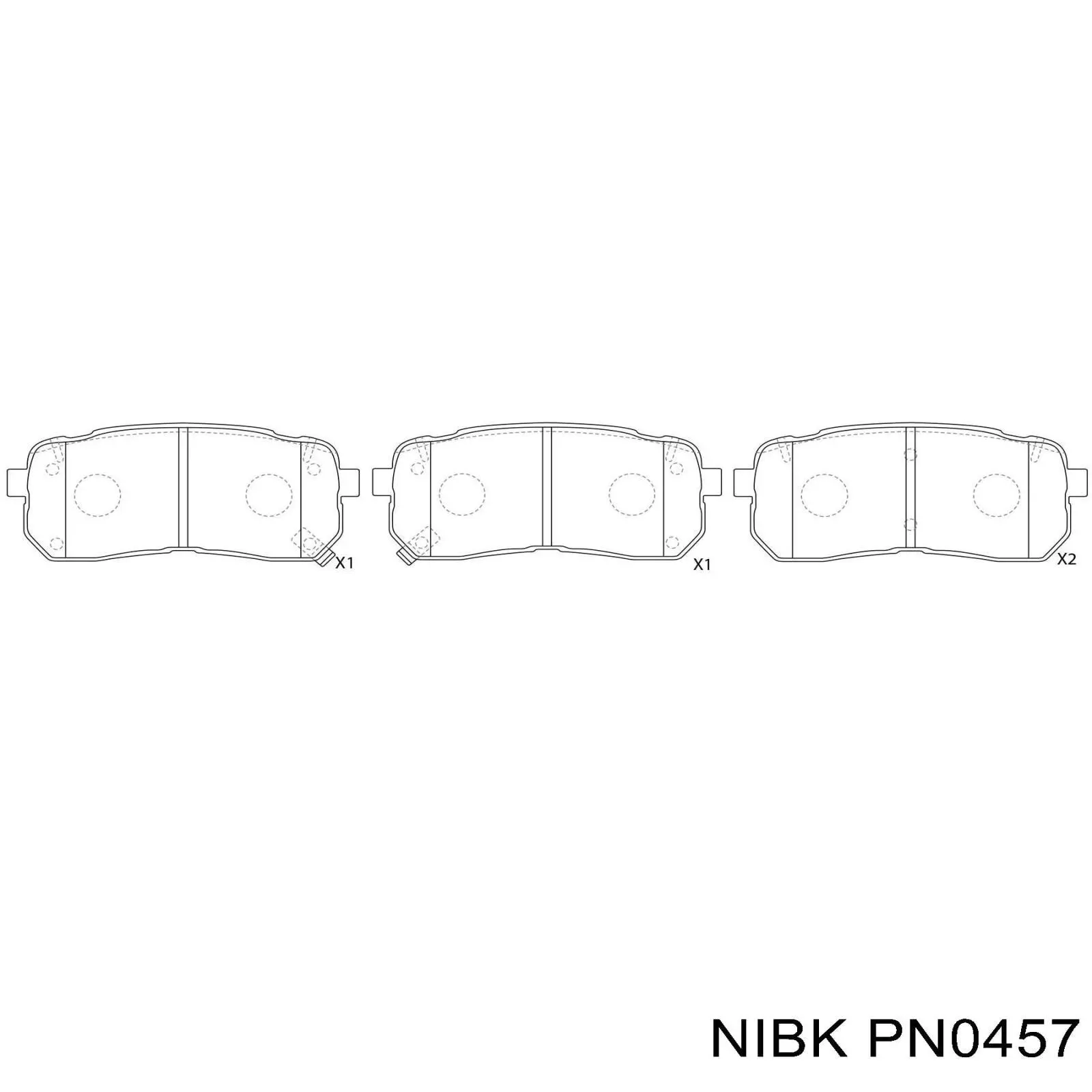 PN0457 Nibk Колодки тормозные дисковые комплект