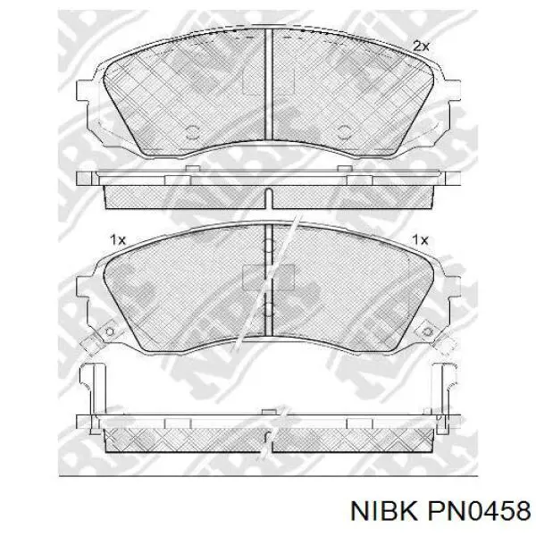 Купить PN0458 Nibk Колодки тормозные