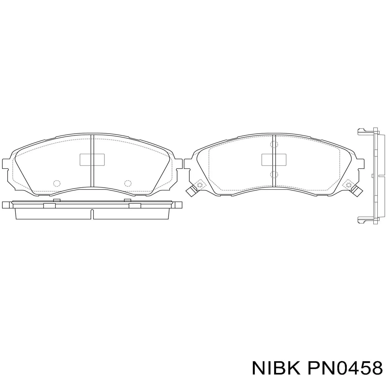 Передние тормозные колодки PN0458 Nibk