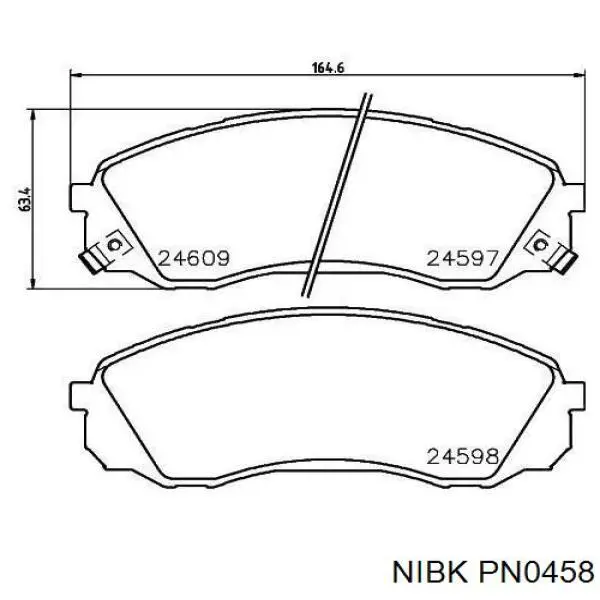PN0458 Nibk Колодки передние