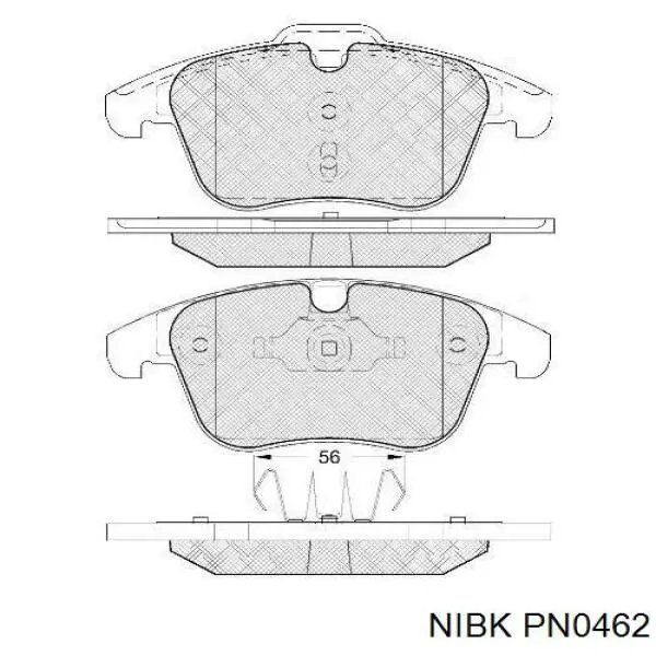 PN0462 Nibk колодки тормозные передние дисковые