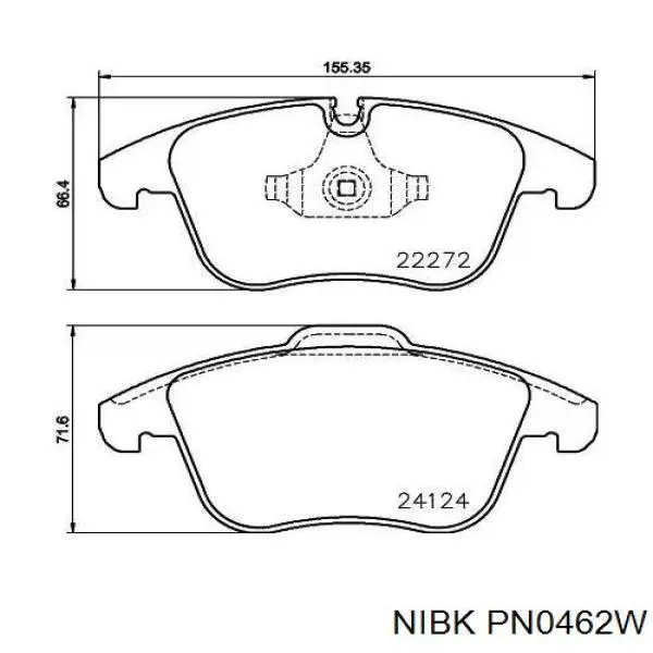 Купить PN0462W Nibk Колодки тормозные