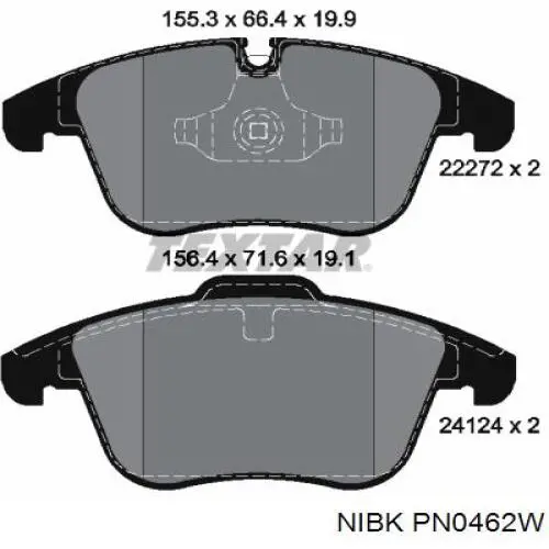 PN0462W Nibk Колодки передние