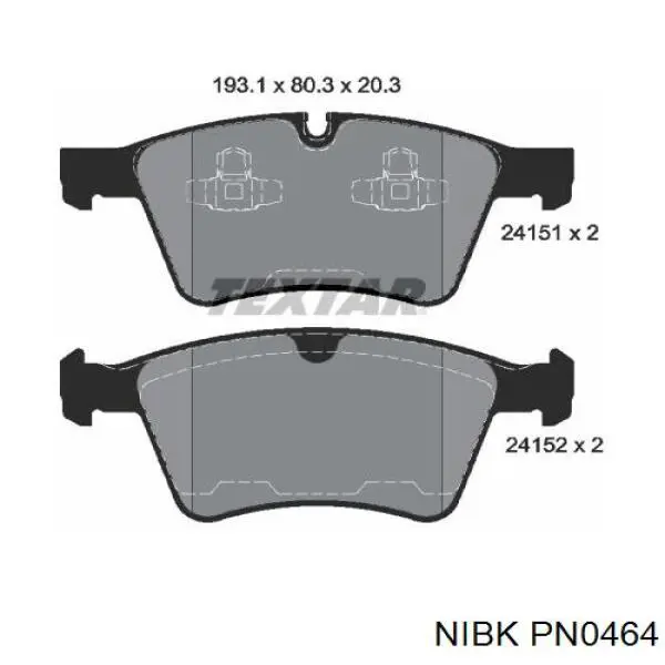 PN0464 Nibk Колодки передние