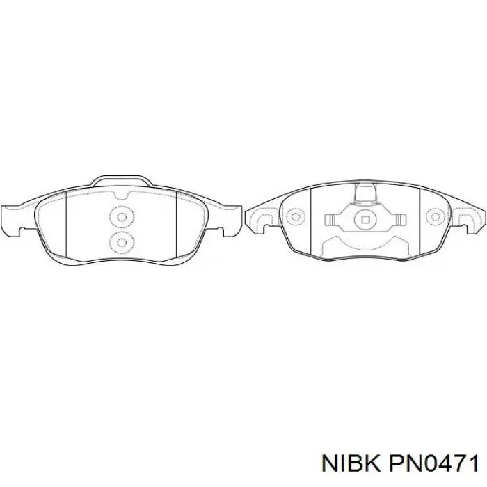 Передние тормозные колодки PN0471 Nibk