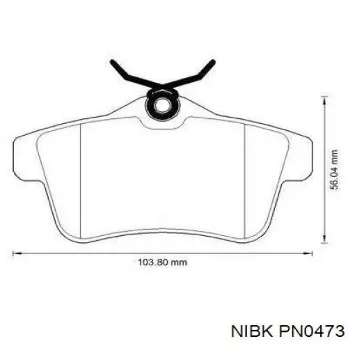 Задние тормозные колодки PN0473 Nibk