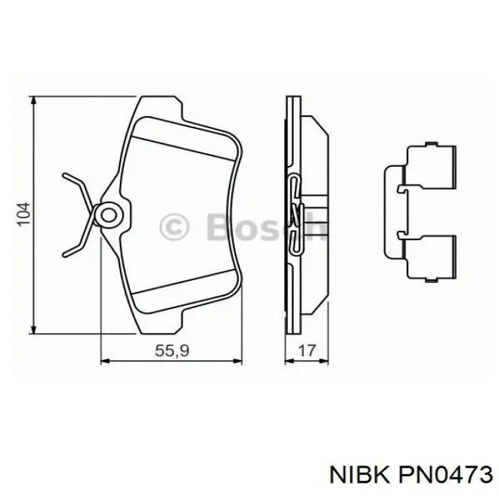 Задние дисковые колодки Nibk PN0473