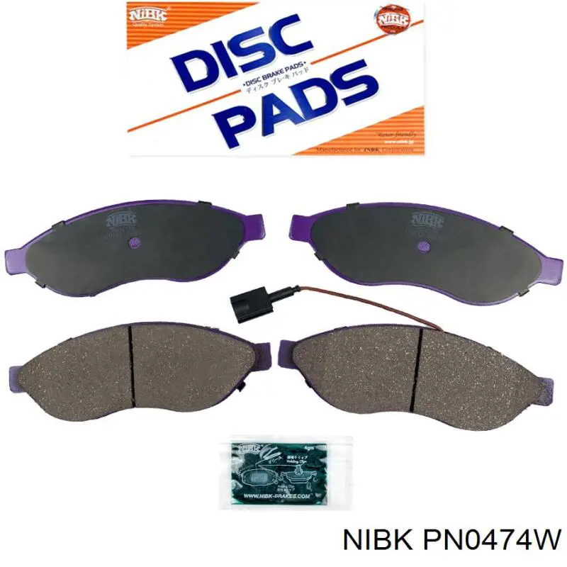 PN0474W Nibk колодки тормозные передние дисковые