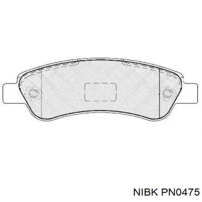 PN0475 Nibk колодки тормозные задние дисковые
