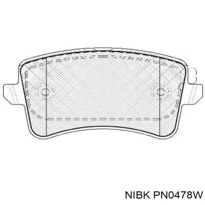 Купить PN0478W Nibk Колодки тормозные задние, дисковые