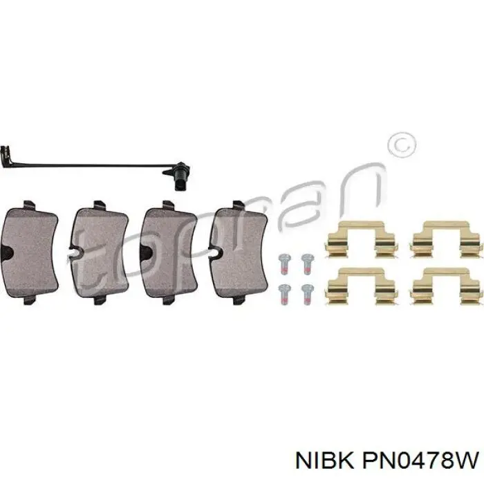 Задние тормозные колодки PN0478W Nibk
