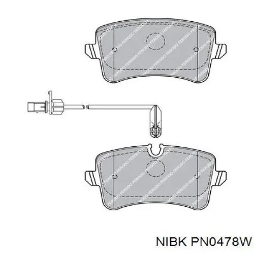 Задние дисковые колодки Nibk PN0478W