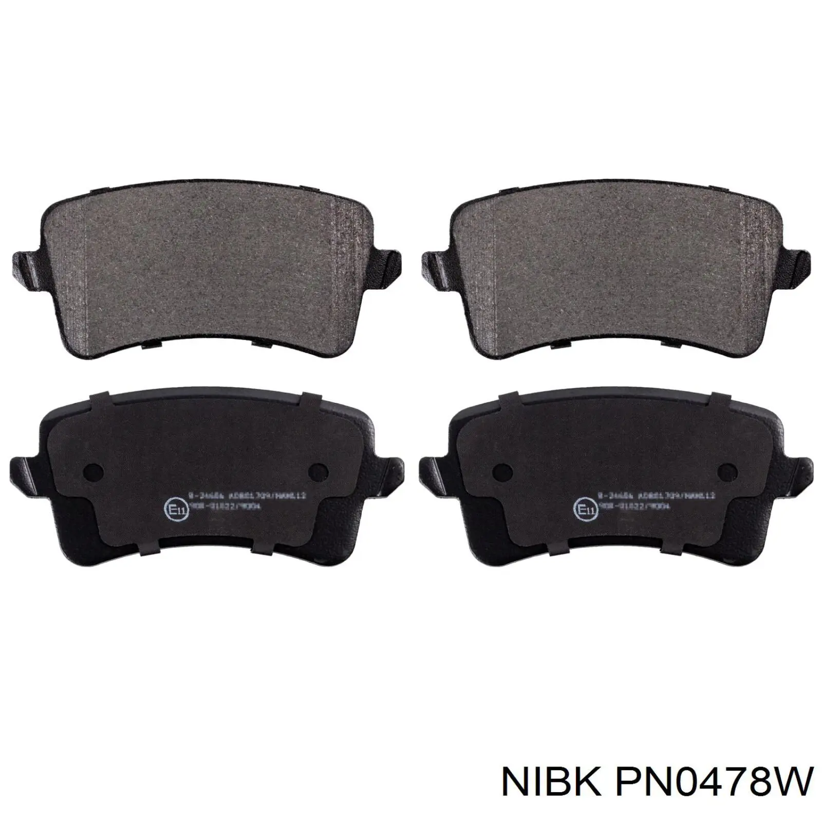 PN0478W Nibk Колодки тормозные дисковые комплект