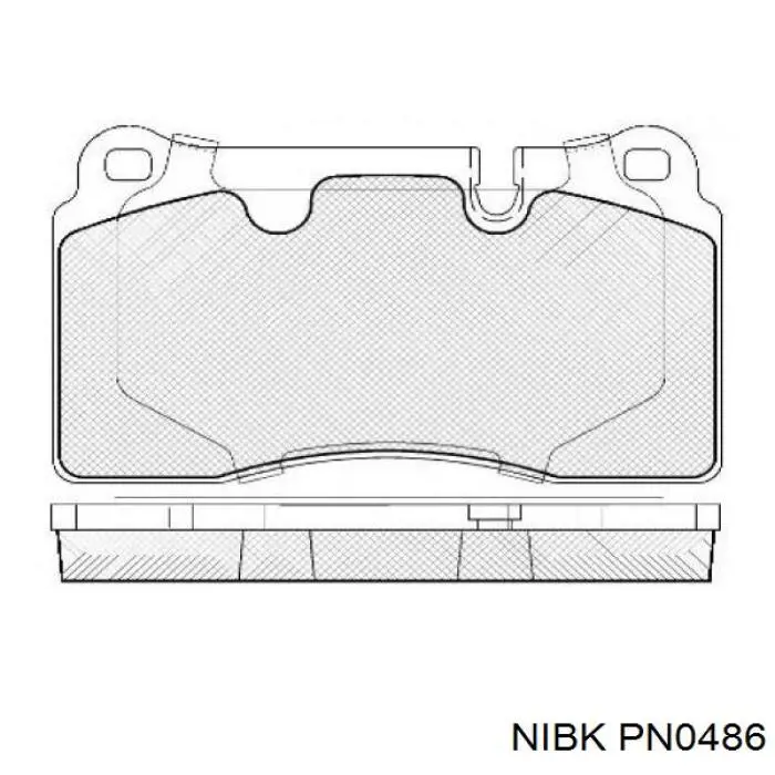 Передние тормозные колодки PN0486 Nibk