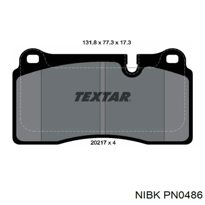 PN0486 Nibk Колодки передние