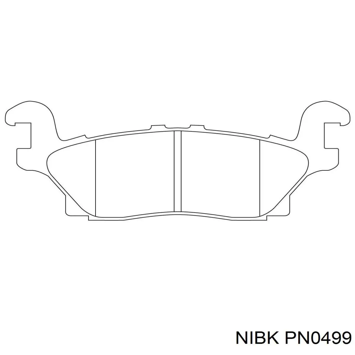 Задние тормозные колодки PN0499 Nibk