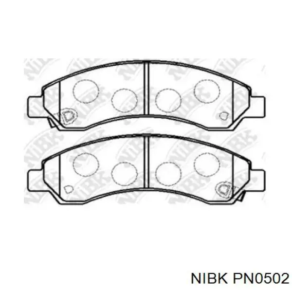 Передние тормозные колодки PN0502 Nibk