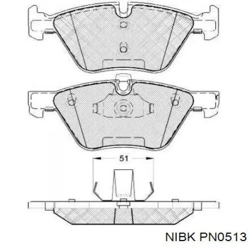 Колодки Nibk PN0513 цена, от 51.13 USD