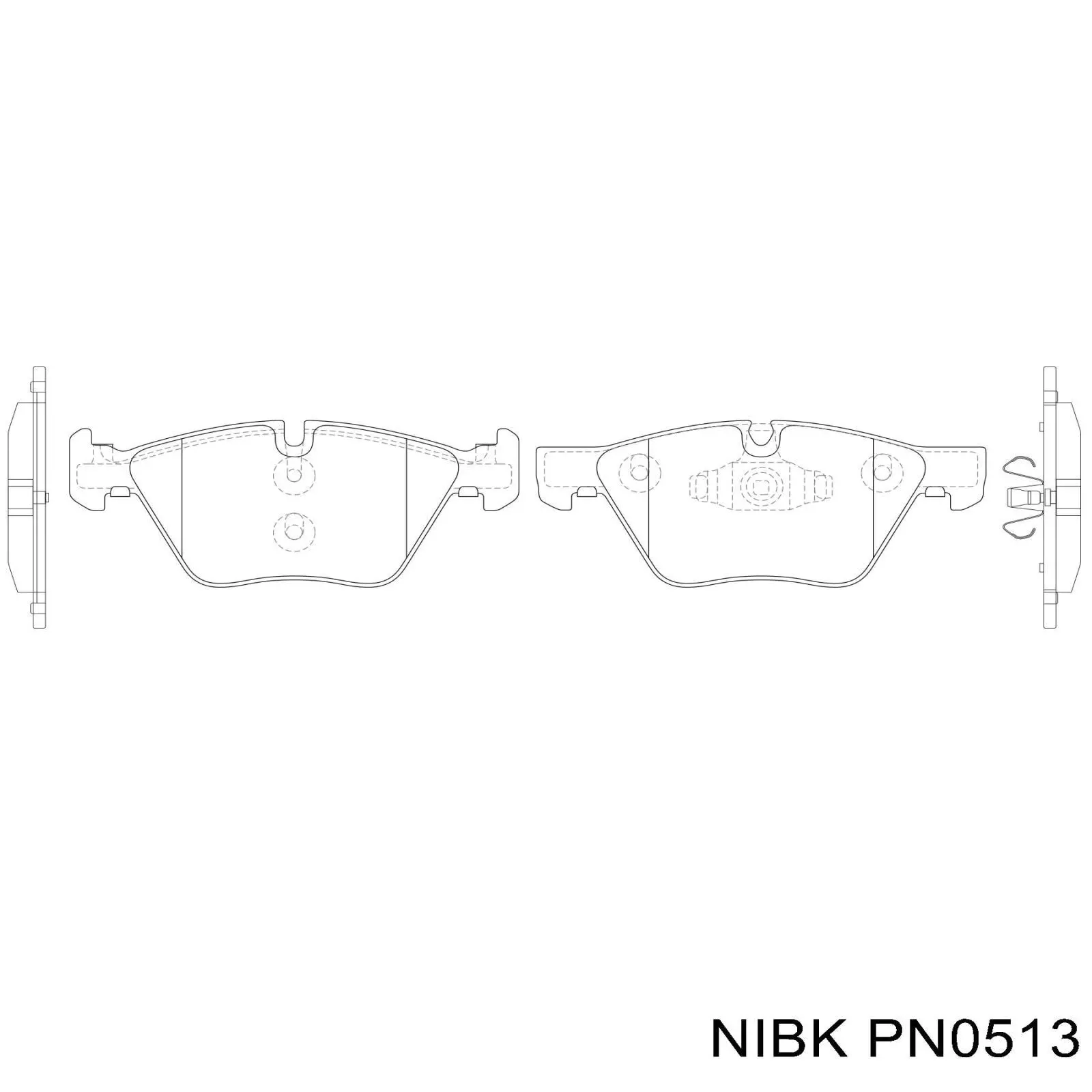 Купить PN0513 Nibk Колодки тормозные