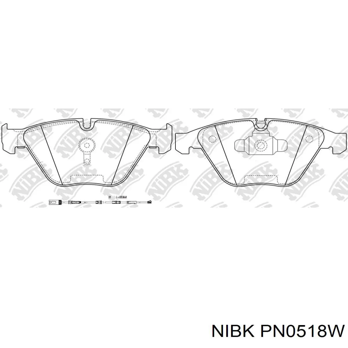 Передние тормозные колодки PN0518W Nibk