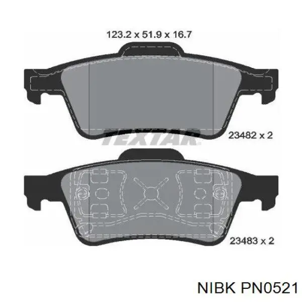 PN0521 Nibk Колодки тормозные дисковые комплект