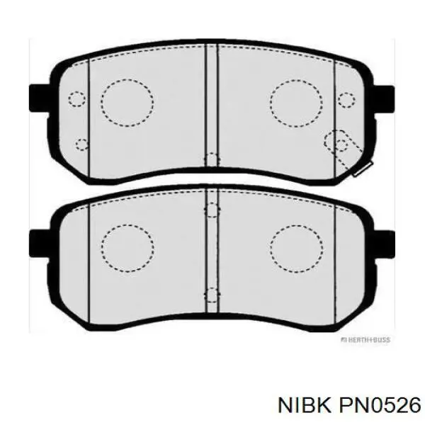 Купить PN0526 Nibk Колодки тормозные задние, дисковые