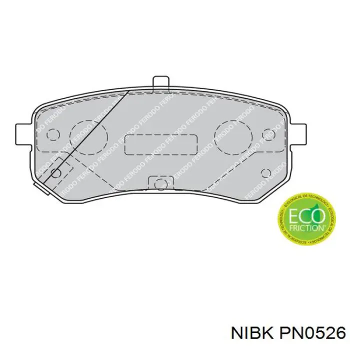 Задние тормозные колодки PN0526 Nibk