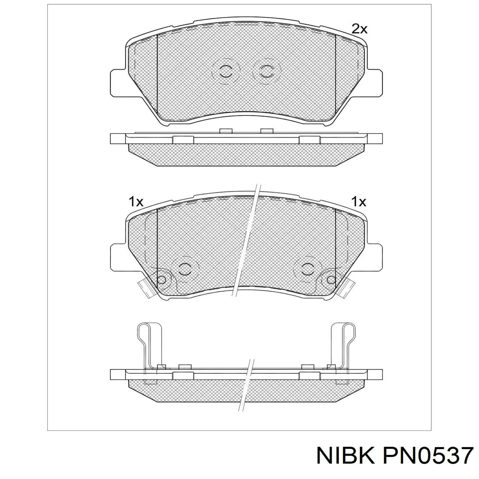 Передние тормозные колодки PN0537 Nibk