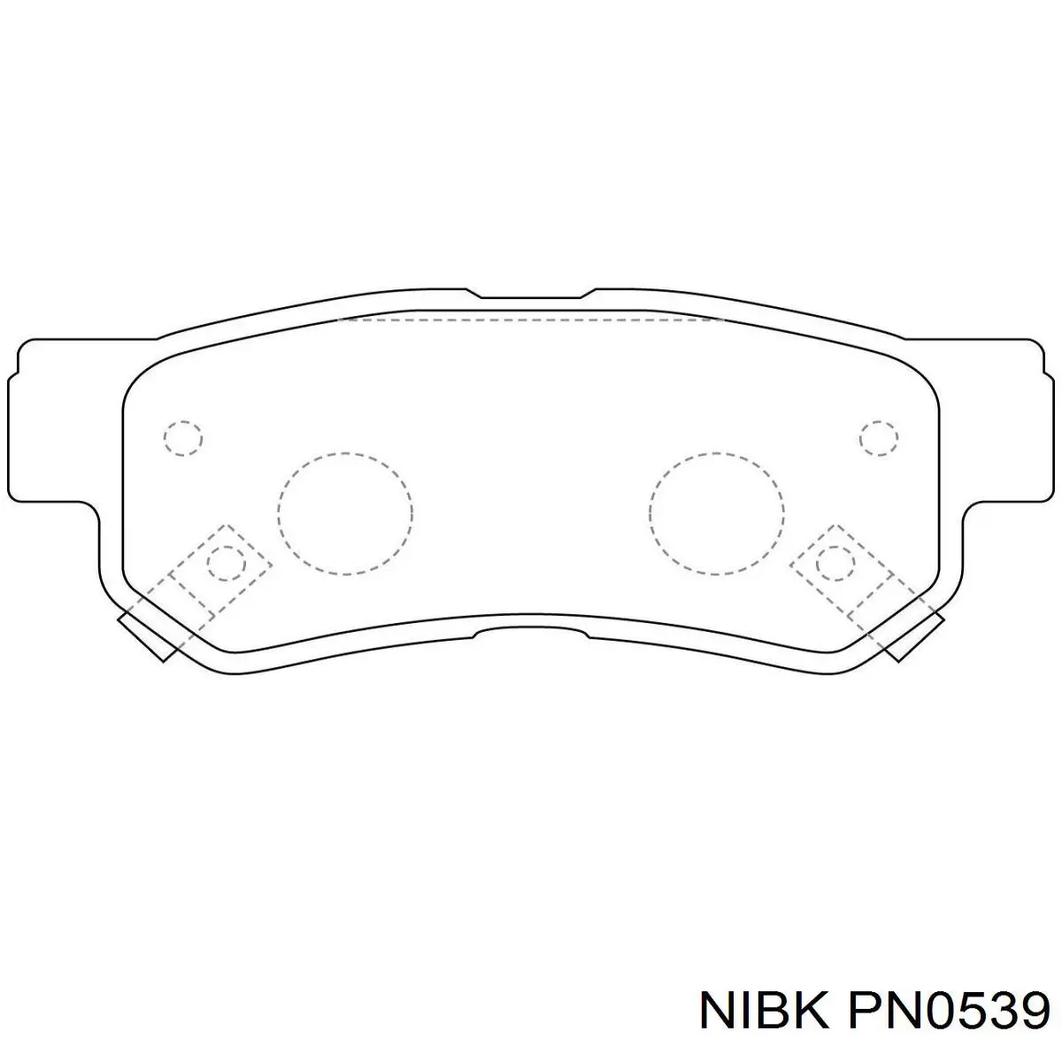 Купить PN0539 Nibk Колодки тормозные задние, дисковые