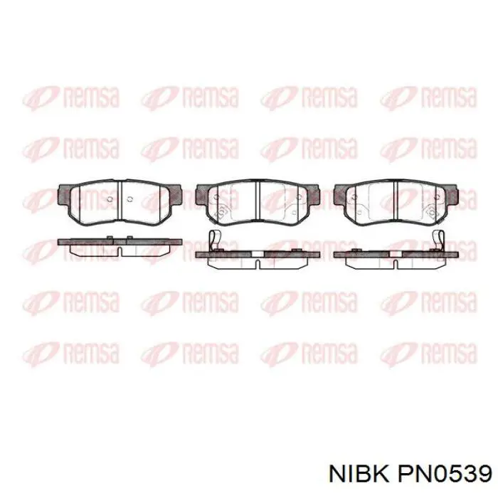 PN0539 Nibk Колодки тормозные дисковые комплект