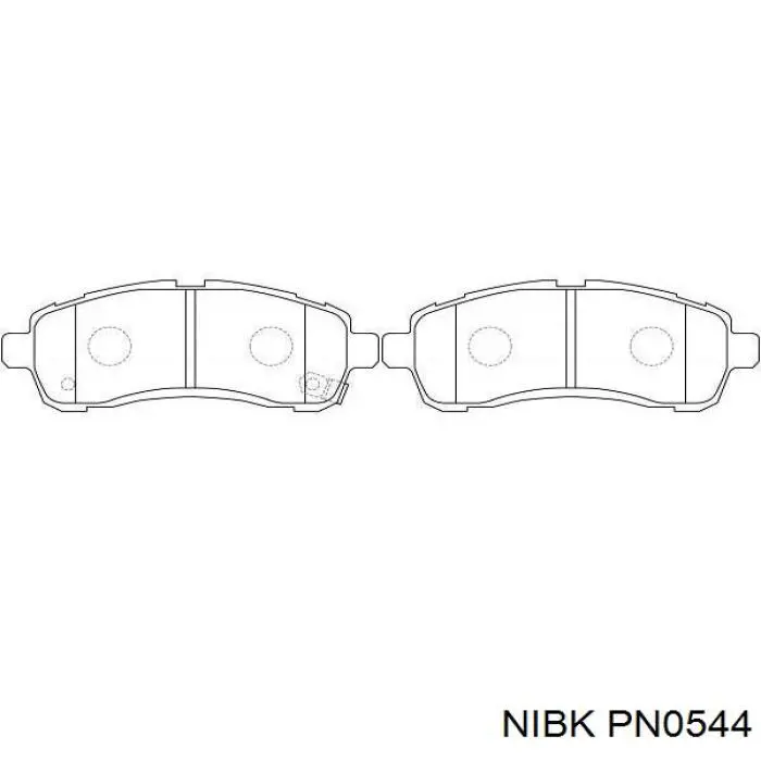 Передние тормозные колодки PN0544 Nibk